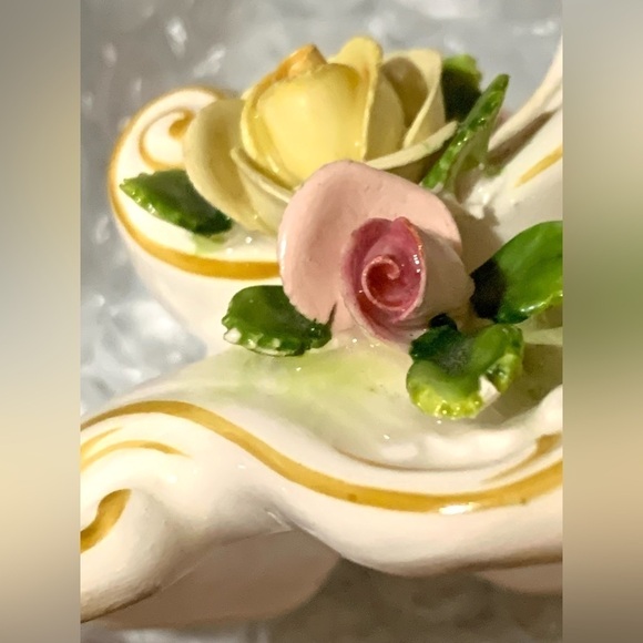 Vintage Kammer and Kramer Rose Porcelain Candlestick Germany KSK - Picture 12 of 12